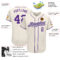 Custom Cream Purple-Gray Authentic Baseball Jersey
