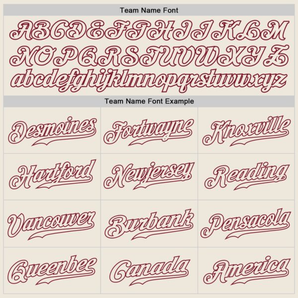 Custom Cream Cream-Crimson Authentic Baseball Jersey