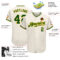 Custom Cream Green-Gold Authentic Baseball Jersey