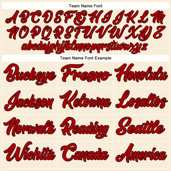 Custom Cream Red-Black Authentic Baseball Jersey