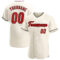 Custom Cream Red-Black Authentic Baseball Jersey