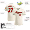 Custom Cream Red-Green Authentic Baseball Jersey