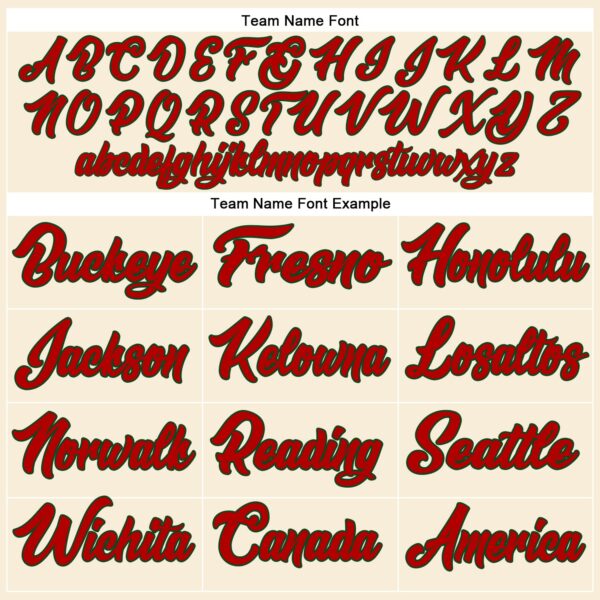 Custom Cream Red-Green Authentic Baseball Jersey