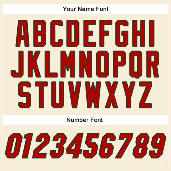 Custom Cream Red-Green Authentic Baseball Jersey