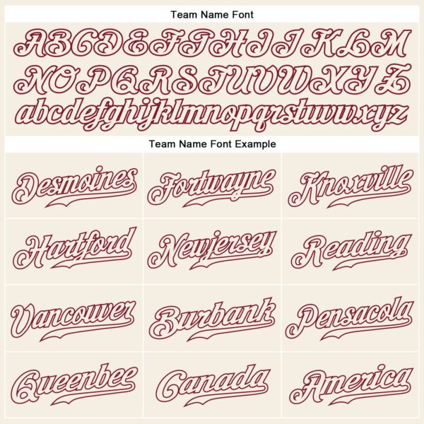 Custom Cream Cream-Crimson Authentic Sleeveless Baseball Jersey