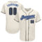 Custom Cream Black-Royal Authentic Baseball Jersey