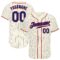 Custom Cream Royal Pinstripe Royal-Red Authentic Baseball Jersey