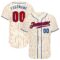 Custom Cream Red Pinstripe Red-Royal Authentic Baseball Jersey