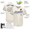 Custom Cream Cream-Navy Authentic Baseball Jersey