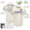 Custom Cream Cream-Navy Authentic Baseball Jersey