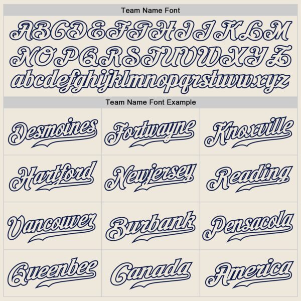 Custom Cream Cream-Navy Authentic Baseball Jersey