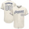 Custom Cream Cream-Navy Authentic Baseball Jersey