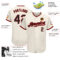 Custom Cream Black-Red Authentic Baseball Jersey