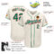 Custom Cream Kelly Green-Red Authentic Baseball Jersey