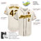 Custom Cream Brown-Gold Authentic Baseball Jersey