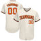 Custom Cream Orange-Black Authentic Baseball Jersey