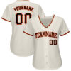 Custom Cream Black-Orange Authentic Baseball Jersey