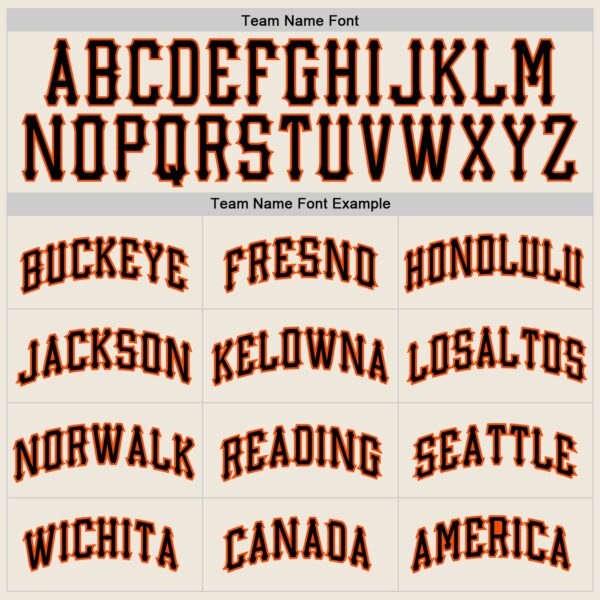 Custom Cream Black-Orange Authentic Baseball Jersey