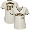 Custom Cream Black-Old Gold Authentic Baseball Jersey
