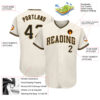 Custom Cream Black-Old Gold Authentic Baseball Jersey