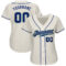 Custom Cream Royal-Kelly Green Authentic Baseball Jersey