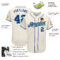 Custom Cream Royal-Kelly Green Authentic Baseball Jersey