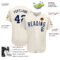 Custom Cream Navy Authentic Baseball Jersey