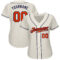 Custom Cream Orange-Navy Authentic Baseball Jersey