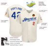 Custom Cream Royal-Red Authentic Baseball Jersey