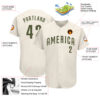 Custom Cream Olive Authentic Baseball Jersey