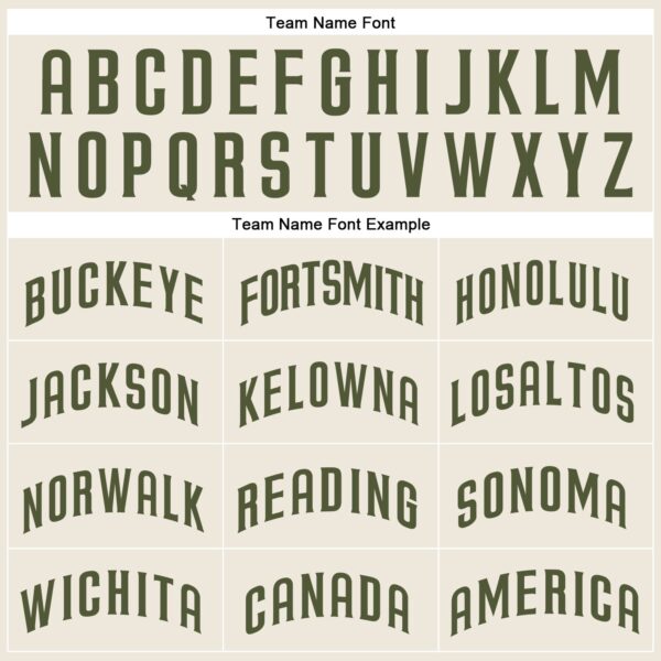 Custom Cream Olive Authentic Baseball Jersey