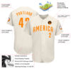 Custom Cream Bay Orange Authentic Baseball Jersey