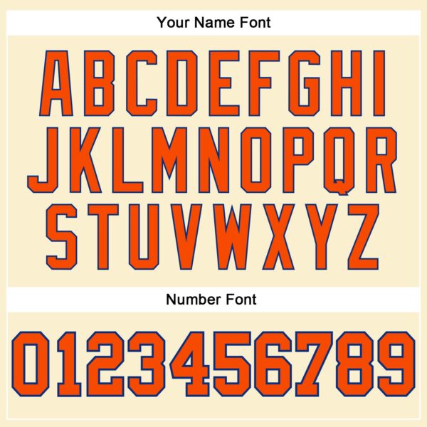 Custom Cream Orange-Royal Authentic Throwback Basketball Jersey