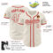 Custom Cream Cream-Red Authentic Baseball Jersey