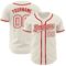 Custom Cream Cream-Red Authentic Baseball Jersey