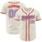 Custom Cream Light Blue-Red Authentic Baseball Jersey