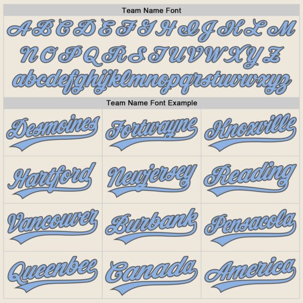 Custom Cream Light Blue-Steel Gray Authentic Baseball Jersey