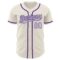 Custom Cream Gray-Purple Authentic Baseball Jersey