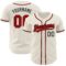 Custom Cream Red-Black Authentic Baseball Jersey