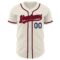 Custom Cream Red-Navy Authentic Baseball Jersey