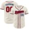 Custom Cream Red-Navy Authentic Baseball Jersey