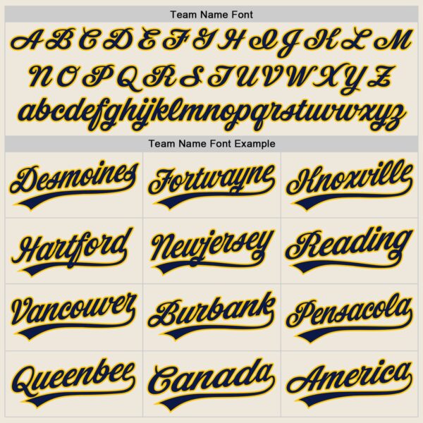 Custom Cream Navy-Gold Authentic Baseball Jersey