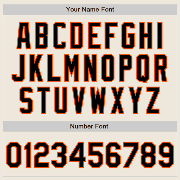 Custom Cream Black-Orange Authentic Baseball Jersey