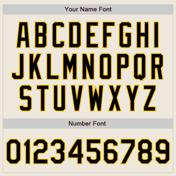 Custom Cream Black-Gold Authentic Baseball Jersey