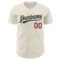 Custom Cream Crimson-Black Authentic Baseball Jersey