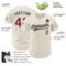 Custom Cream Crimson-Black Authentic Baseball Jersey