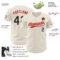 Custom Cream Black-Red Authentic Baseball Jersey