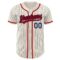 Custom Cream Navy Pinstripe Red Authentic Baseball Jersey