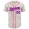 Custom Cream Purple Pinstripe Pink Authentic Baseball Jersey