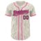 Custom Cream Black Pinstripe Pink Authentic Baseball Jersey